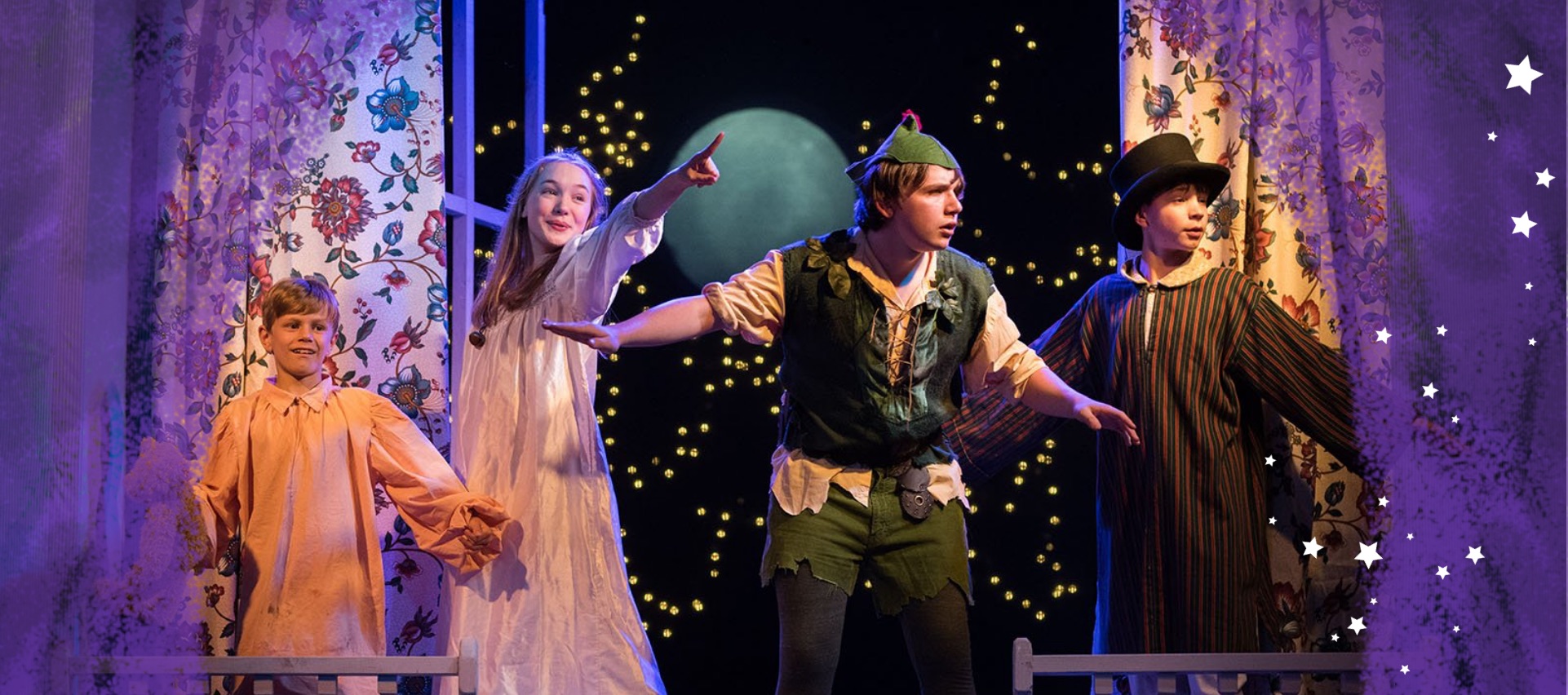 Actors in the play "Peter Pan" during a performance